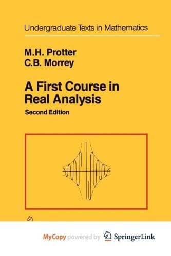 Tapa de A First Course in Real Analysis