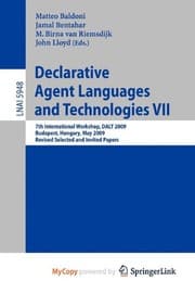 Tapa de Declarative Agent Languages and Technologies VII