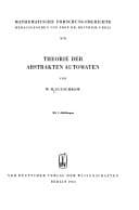 Tapa de Theorie der abstrakten Automaten