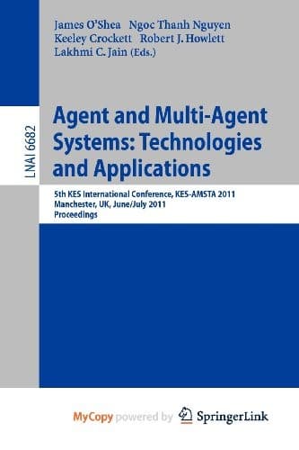 Tapa de Agent and Multi-Agent Systems : Technologies and Applications