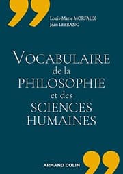 Tapa de Vocabulaire de la philosophie et des sciences humaines