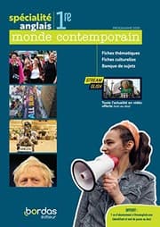 Tapa de Anglais Spécialité Monde contemporain 1re 2020 Fichier élève