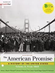 Tapa de Loose-leaf Version for The American Promise, Volume 2