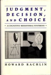 Tapa de Judgment, decision, and choice