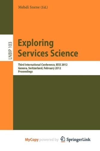 Tapa de Exploring Services Science