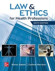 Tapa de Loose Leaf for Law & Ethics for the Health Professions