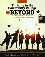 Tapa de Thriving in the Community College and Beyond