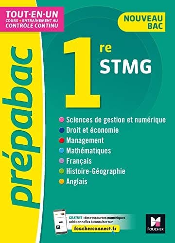 Tapa de Prépabac 1re STMG - Toutes les matières - Cours et contrôle continu