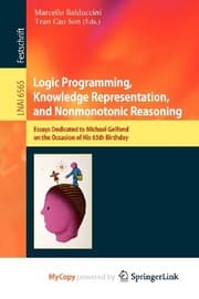 Tapa de Logic Programming, Knowledge Representation, and Nonmonotonic Reasoning