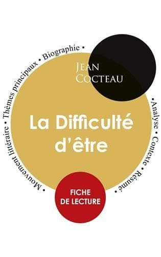 Tapa de Fiche de lecture La Difficulté d'être