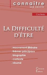 Tapa de Fiche de lecture La Difficulté d'être de Jean Cocteau
