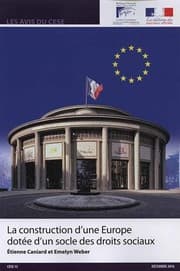 Tapa de Construction d'une europe dotee d'un socle des droits sociaux avis du cese