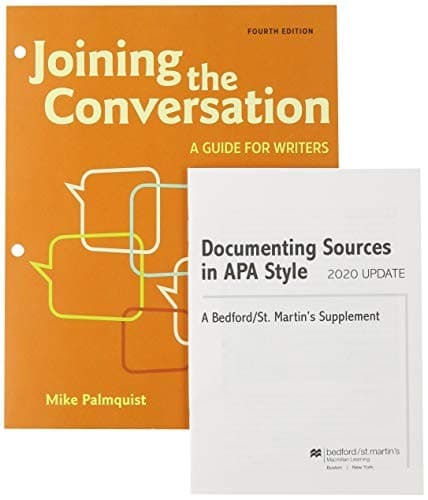 Tapa de Loose-leaf Version for Joining the Conversation & Documenting Sources in APA Style
