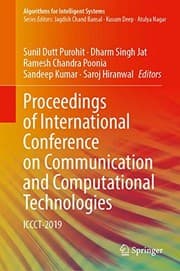 Tapa de Proceedings of International Conference on Communication and Computational Technologies