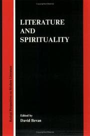 Tapa de Literature and Spirituality (Rodopi Perspectives on Modern Literature 6) (Rodopi Perspectives on Modern         Literature, No 6)