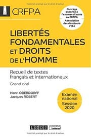 Tapa de Libertés fondamentales et droits de l'homme - CRFPA - Examen national Session 2020