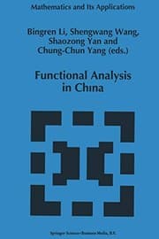 Tapa de Functional Analysis in China