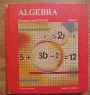 Tapa de Algebra Structure and Method Book 1 Teacher's Edition