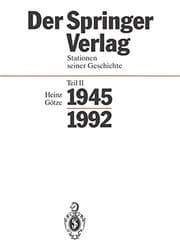 Tapa de Der Springer-Verlag : Stationen Seiner Geschichte Teil 2