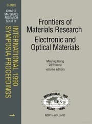 Tapa de Frontiers of materials research--electronic and optical materials