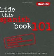 Tapa de Hide this Spanish book 101