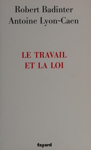 Tapa de Le travail et la loi