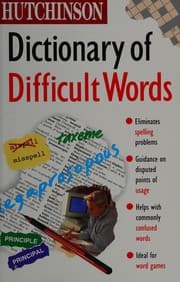 Tapa de The Hutchinson dictionary of difficult words