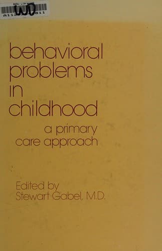 Tapa de Behavioral problems in childhood
