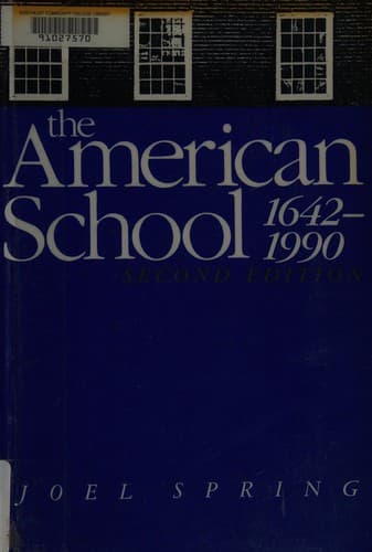 Tapa de The American school, 1642-1990