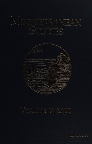 Tapa de Mediterranean Studies, Volume 9 (Mediterranean Studies)