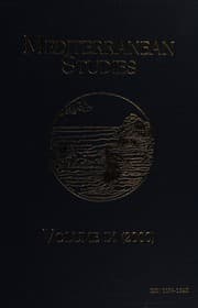 Tapa de Mediterranean Studies, Volume 9 (Mediterranean Studies)