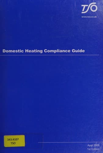Tapa de Domestic heating compliance guide