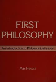 Tapa de First philosophy