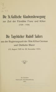Tapa de Die Tagebücher Rudolf Sailers aus der Regierungszeit der Äbte Kilian German und Diethelm Blarer