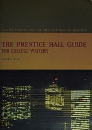 Tapa de The Prentice Hall guide for college writers -- Custom edition for the Art Institute of Houston