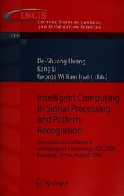 Tapa de Intelligent computing in signal processing and pattern recognition