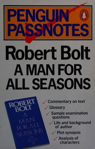 Tapa de Bolt's "Man for All Seasons" (Passnotes)