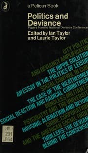 Tapa de Politics and deviance