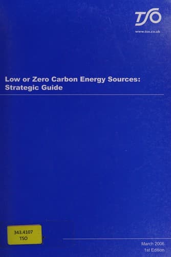 Tapa de Low or zero carbon energy sources