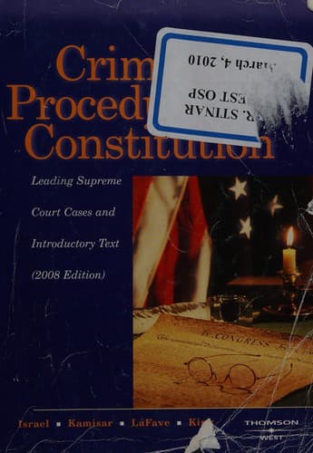Tapa de Criminal procedure and the Constitution