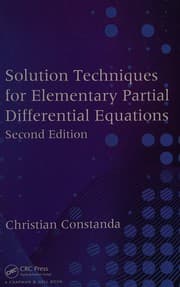 Tapa de Solution techniques for elementary partial differential equations