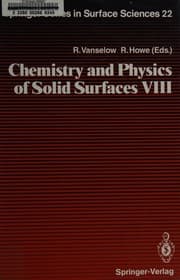 Tapa de Chemistry and Physics of Solid Surfaces VIII (Chemistry and Physics of Solid Surfaces)