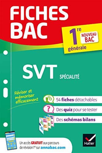Tapa de Fiches bac SVT 1re générale