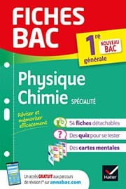 Tapa de Fiches bac Physique-Chimie 1re générale