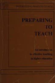 Tapa de Preparing to teach