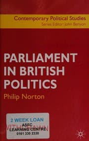 Tapa de PARLIAMENT IN BRITISH POLITICS