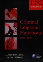 Tapa de Criminal Litigation Handbook 2008-2009