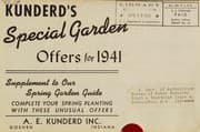 Tapa de Kunderd's special garden offers for 1941