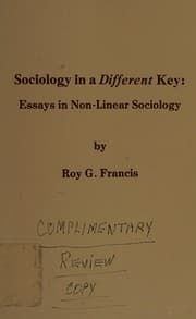 Tapa de Sociology in a different key