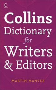Tapa de Collins dictionary for writers and editors